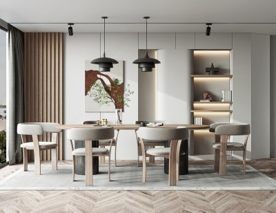 现代家居餐厅3D模型下载